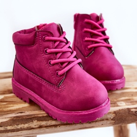 Bottes Trappeur Zippées Enfant Fuchsia Dexter rose 5