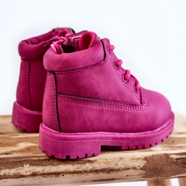 Bottes Trappeur Zippées Enfant Fuchsia Dexter rose 4
