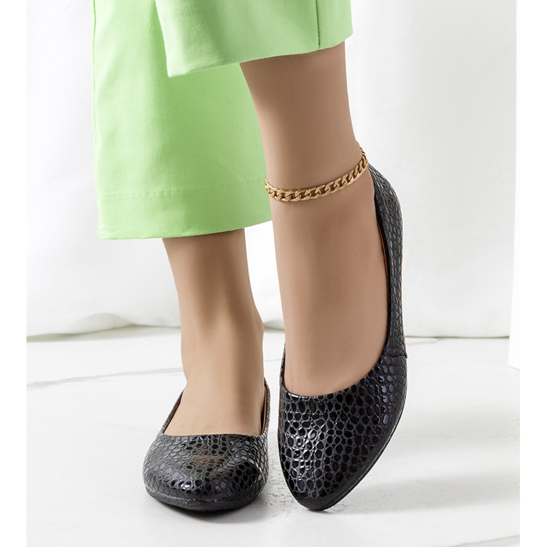 Inna Ballerines noires Aquarine le noir 1