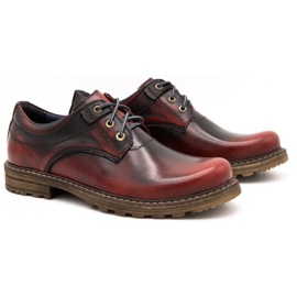 Kampol Boots homme cuir boots 32 / KC bordeaux noir 2