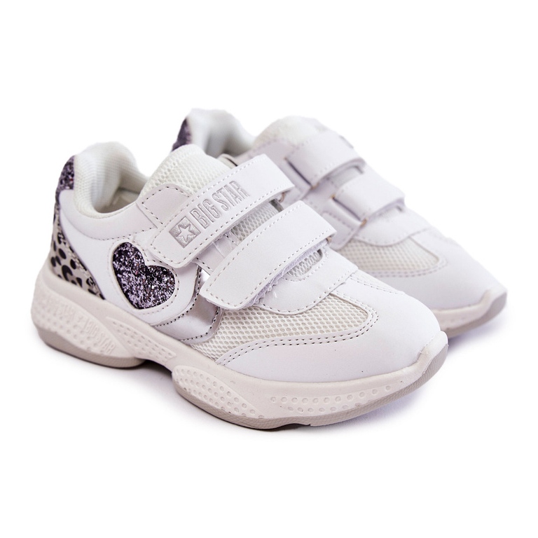 Chaussures De Sport Pour Enfants Avec Velcro Big Star KK374022 Blanc blanche 1 Chaussures De Sport Pour Enfants Avec Velcro Big Star KK374022 Blanc blanche 1