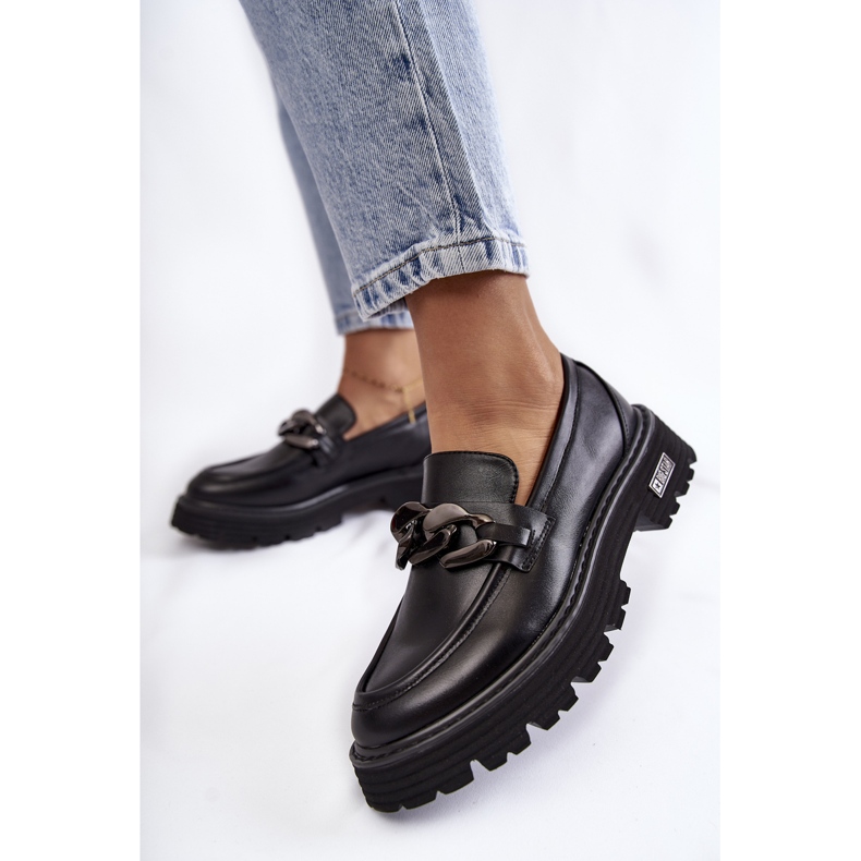 Chaussures en cuir pour femmes Big Star KK274498 Noir le noir 2