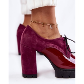 PA2 Bottes laquées en daim à la mode sur la plate-forme bordeaux Carisa rouge multicolore rose 5
