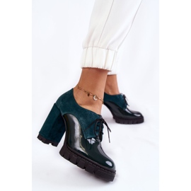 PA2 Bottes laquées en daim à la mode sur la plateforme Green Carisa vert 3