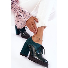 PA2 Bottes laquées en daim à la mode sur la plateforme Green Carisa vert 6