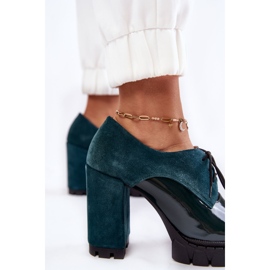 PA2 Bottes laquées en daim à la mode sur la plateforme Green Carisa vert 4