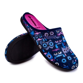 Chaussons Maison Chez Les Chats Inblu GF-12-004 Bleu Marine 1