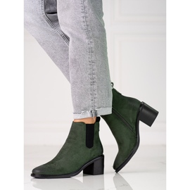 Bottines Chelsea Shelovet pour femmes vertes sur le poteau 1
