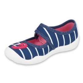 Chaussures enfant Befado 123X067 bleu marin rose 1