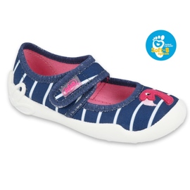 Chaussures enfant Befado 123X067 bleu marine rose 3
