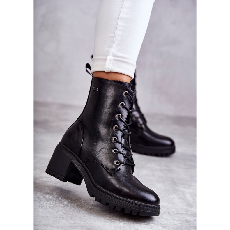 Vinceza Bottes noires chaudes à talons hauts pour femmes Grethe 1