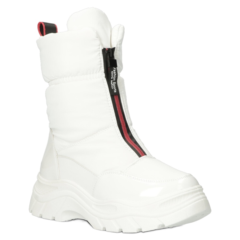 Bottes de neige des femmes blanches isolées de fourrure sur le curseur Filippo DBT4236 1
