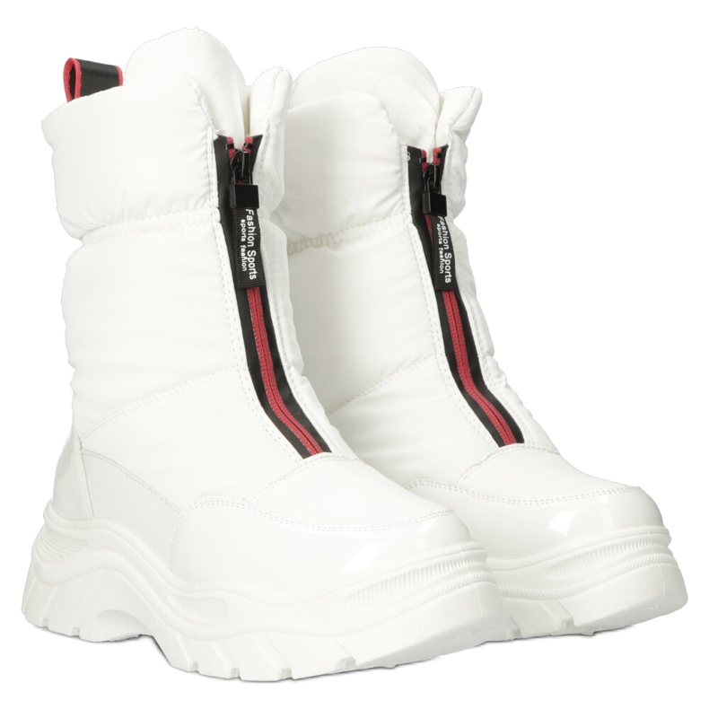 Bottes de neige des femmes blanches isolées de fourrure sur le curseur Filippo DBT4236 3