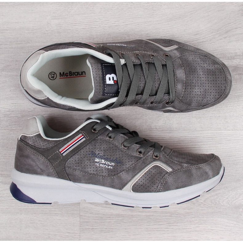 Chaussures de sport décontractées pour hommes McBraun grises 1 Chaussures de sport décontractées pour hommes McBraun grises 1