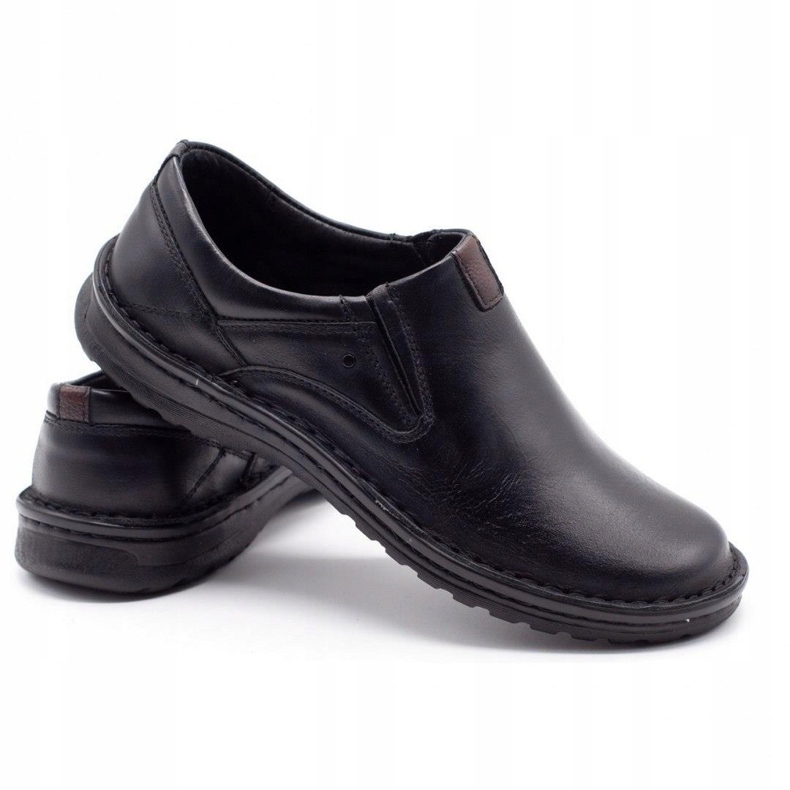 Joker Mocassins homme en cuir noir 382 le noir 3