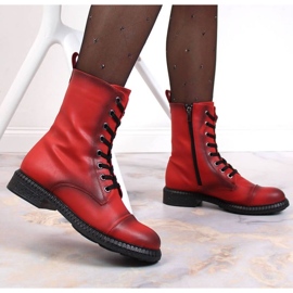 Bottines à lacets avec une fermeture éclair isolée T.Sokolski W SCA178B rouge 3