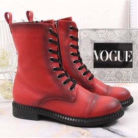 Bottines à lacets avec une fermeture éclair isolée T.Sokolski W SCA178B rouge 5