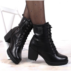 Bottes à lacets avec fermeture éclair, isolées Jezzi W JEZ140E le noir 1