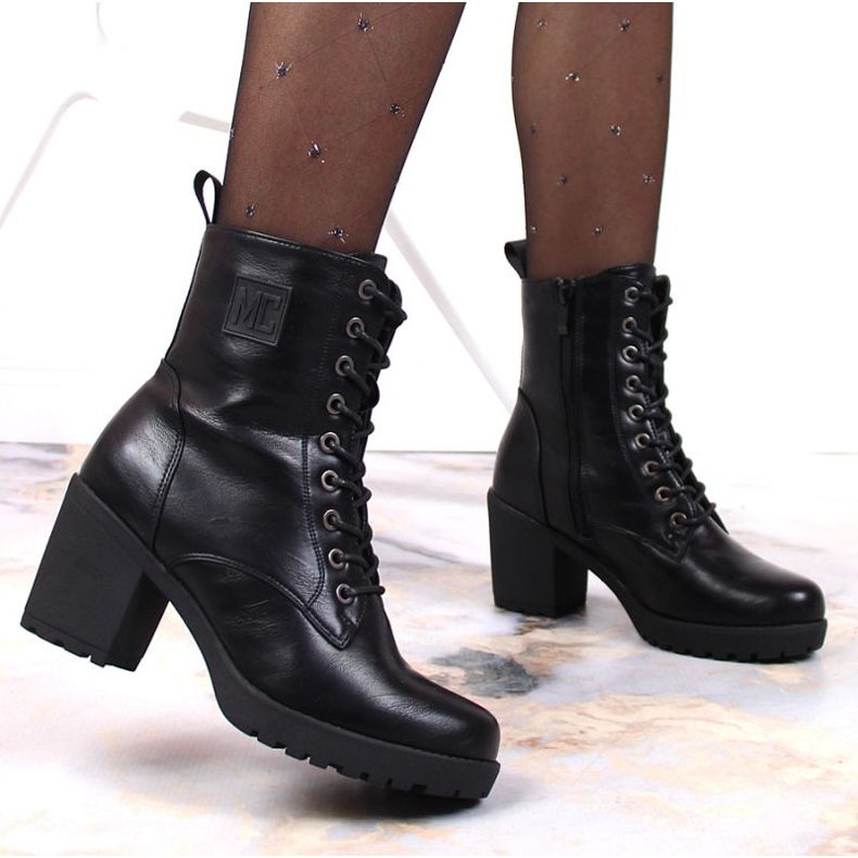 Bottes à lacets avec fermeture éclair, isolées Jezzi W JEZ140E le noir 2