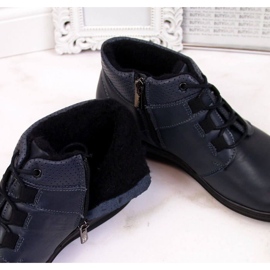 Bottes en cuir isolées Helios W H521B bleu marin 4
