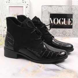Bottines à lacets Jezzi W JEZ299C le noir 4