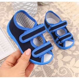 Nazo Jr. TEX4C maison sandales pantoufles bleu 1