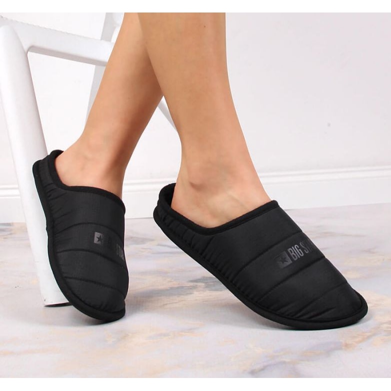 Pantoufles isolées à enfiler Big Star INT1773B noir 1