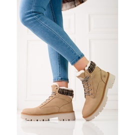 Trappeurs pour femmes isolés avec fourrure Shelovet beige 1 Trappeurs pour femmes isolés avec fourrure Shelovet beige 1