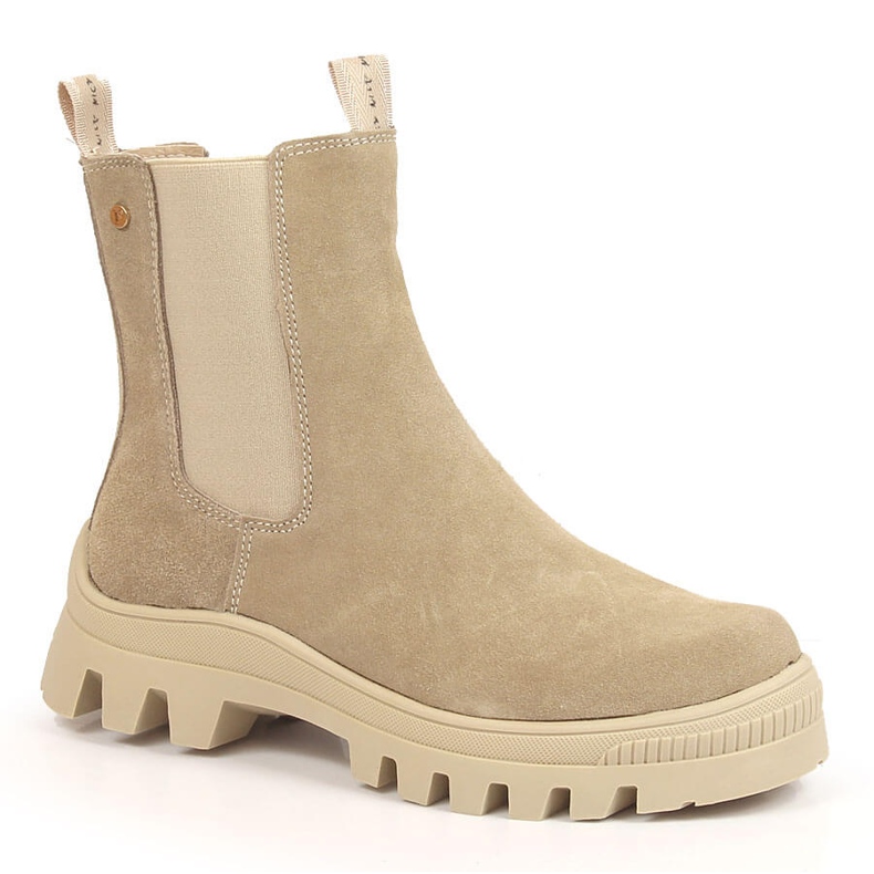 Bottines Jodhpur en cuir, suède, isolées beige Filippo 1