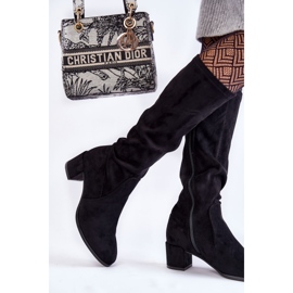 Sergio Leone Bottes Harpen en daim noires classiques le noir 4