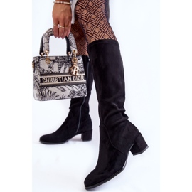 Sergio Leone Bottes Harpen en daim noires classiques le noir 2