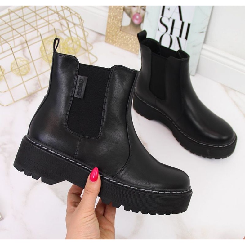 Bottines Chelsea isolées Big Star II274101, noir 1