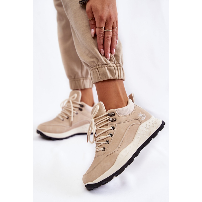 PA1 Chaussures Trekking Chaudes Femme Trappers Beige Clair Otto 2