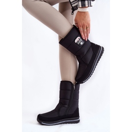 Bottes de neige pour femme avec fermeture éclair Progress PROGJ-21-09 Noir le noir 5