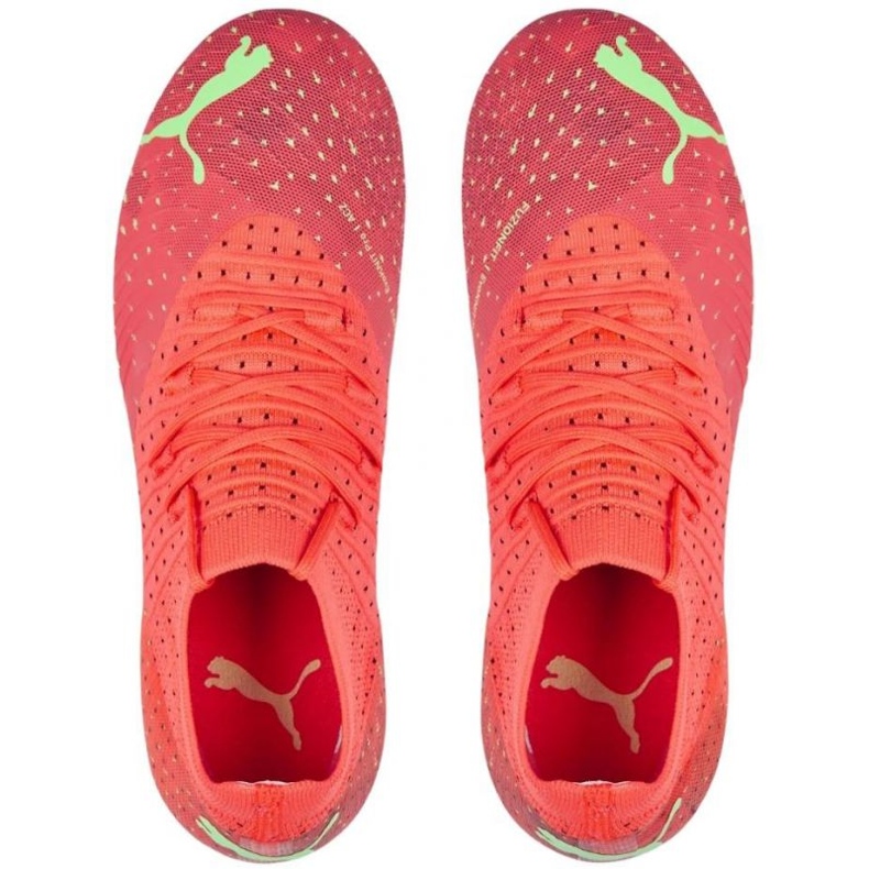 Chaussures de foot Puma Future 3.4 FG/AG Jr 107010 03 orange oranges et rouges 1 Chaussures de foot Puma Future 3.4 FG/AG Jr 107010 03 orange oranges et rouges 1
