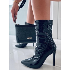 BM Bottines laquées sur un talon Soraya Noir le noir 1