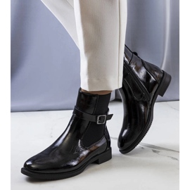 Bottes Isonti en cuir verni noir le noir 1 Bottes Isonti en cuir verni noir le noir 1