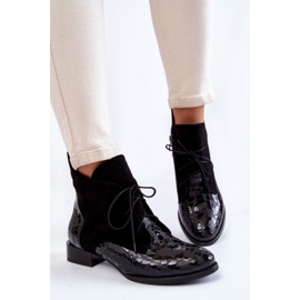 Bottes En Cuir À Talon Plat Maciejka 2878J-01 Noir le noir 4