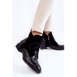 Bottes En Cuir À Talon Plat Maciejka 2878J-01 Noir le noir 3