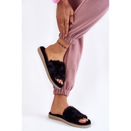 Accueil Chaussons Chaussons Avec Fourrure Inblu EK-05-014 Noir le noir 3
