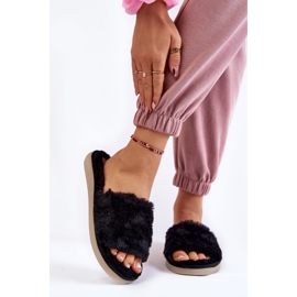 Accueil Chaussons Chaussons Avec Fourrure Inblu EK-05-014 Noir le noir 2