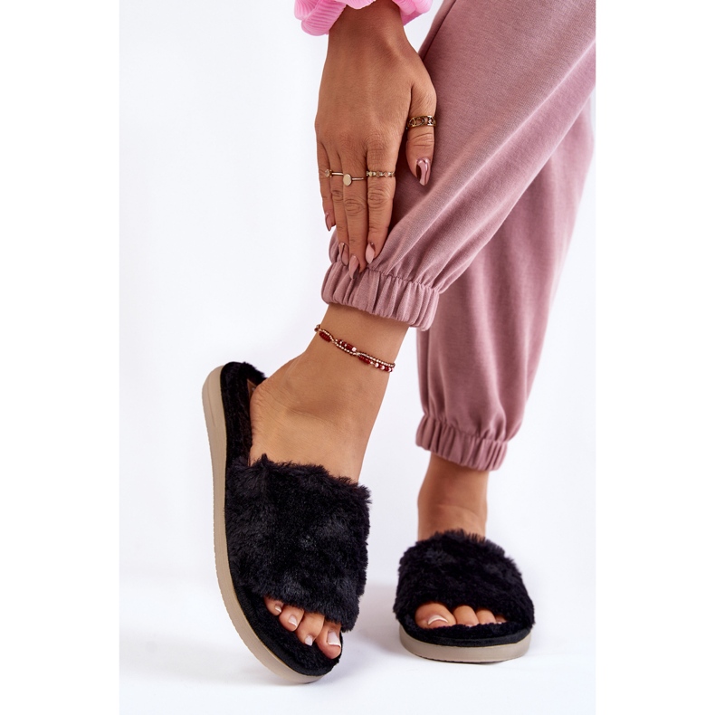 Accueil Chaussons Chaussons Avec Fourrure Inblu EK-05-014 Noir 2