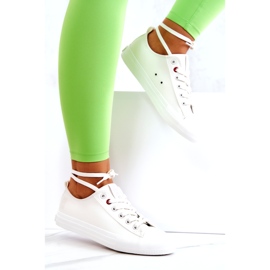 Baskets basses en cuir Big Star JJ274007 Blanc blanche 2 Baskets basses en cuir Big Star JJ274007 Blanc blanche 2