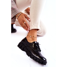 Vinceza Chaussures laquées à la mode nouées Black Gwendy noir 2