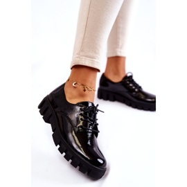 Vinceza Chaussures laquées à la mode nouées Black Gwendy noir 4