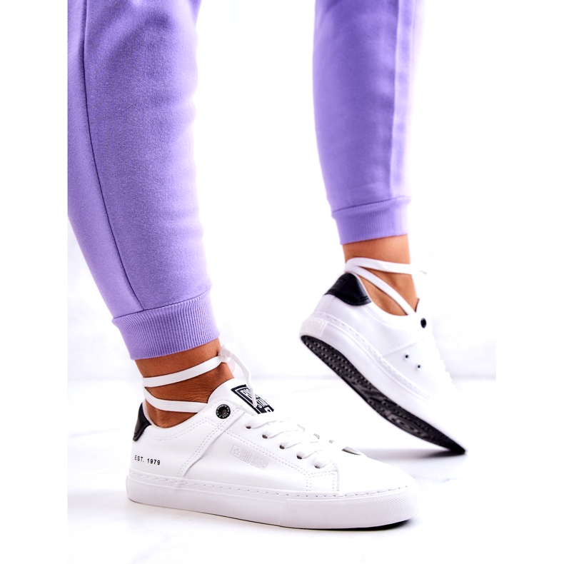 Baskets en Cuir Big Star JJ274211 Blanc et Noir 3