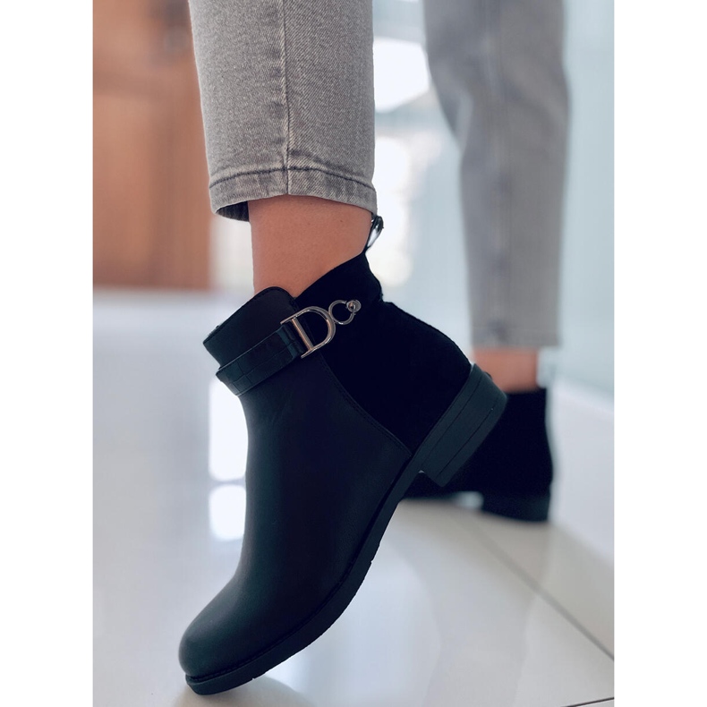 BM Chelsea boots femme pleine fleur et suède, Amil Noir 1