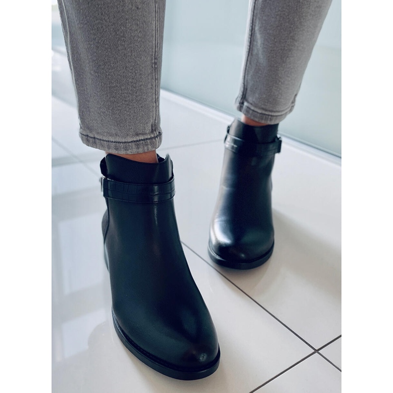 BM Chelsea boots femme pleine fleur et suède, Amil Noir le noir 2