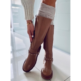 BM Bottes cavalières femme Yuna Camel brun 3