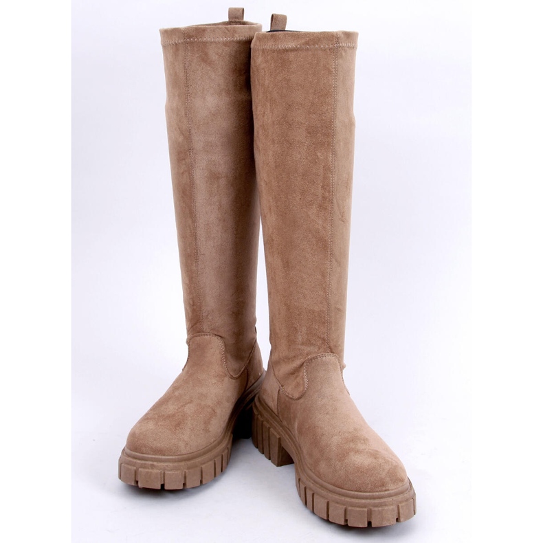 BM Boots en daim à semelle épaisse Cards Kaki 1